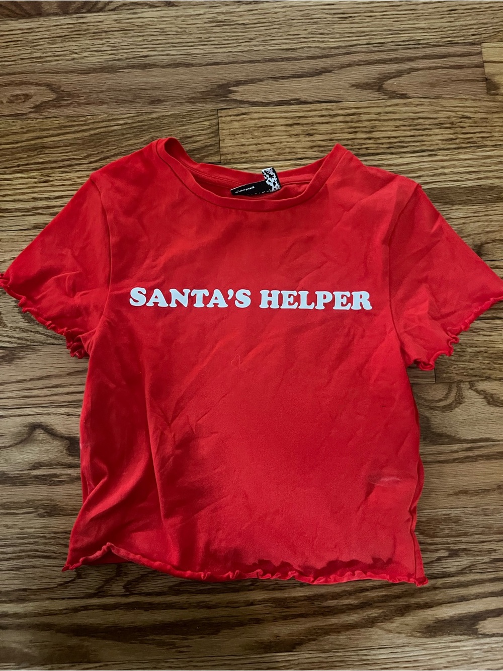 'Santa's Helper' Red Graphic Tee